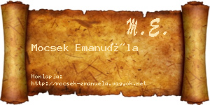 Mocsek Emanuéla névjegykártya